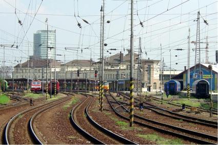 receding train